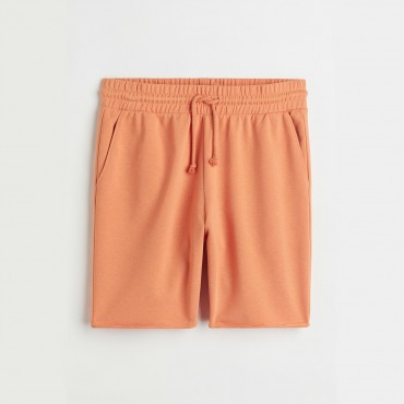 Pale Orange Regular Fit Sweatshirt shorts